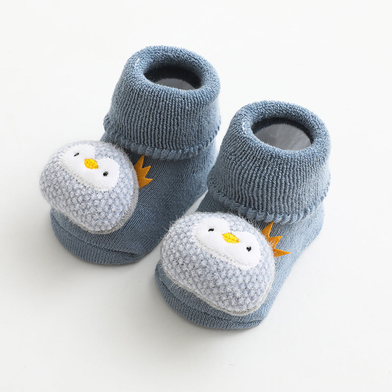 Plush Thick Baby Slip Socks with Non-Slip Sole