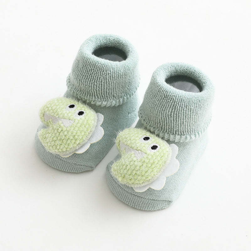 Plush Thick Baby Slip Socks with Non-Slip Sole