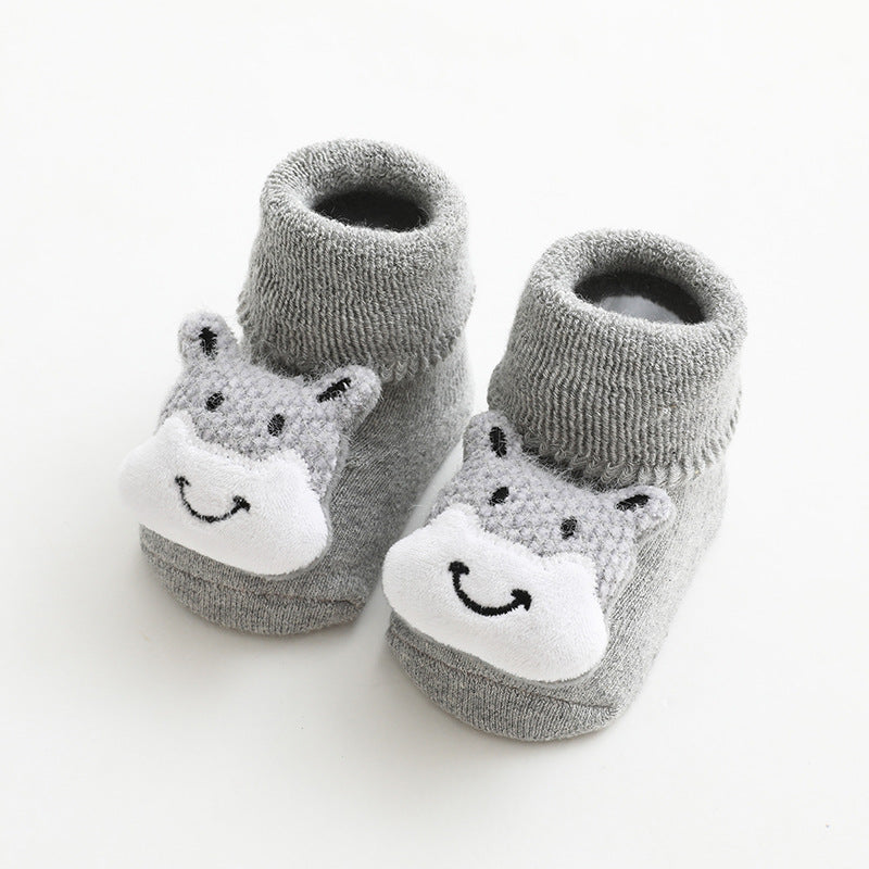 Plush Thick Baby Slip Socks with Non-Slip Sole