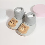 Cotton Baby Bear Socks with Soft Sole Shoes