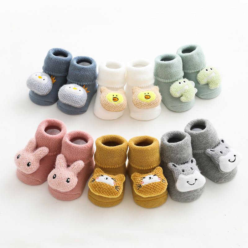Plush Thick Baby Slip Socks with Non-Slip Sole