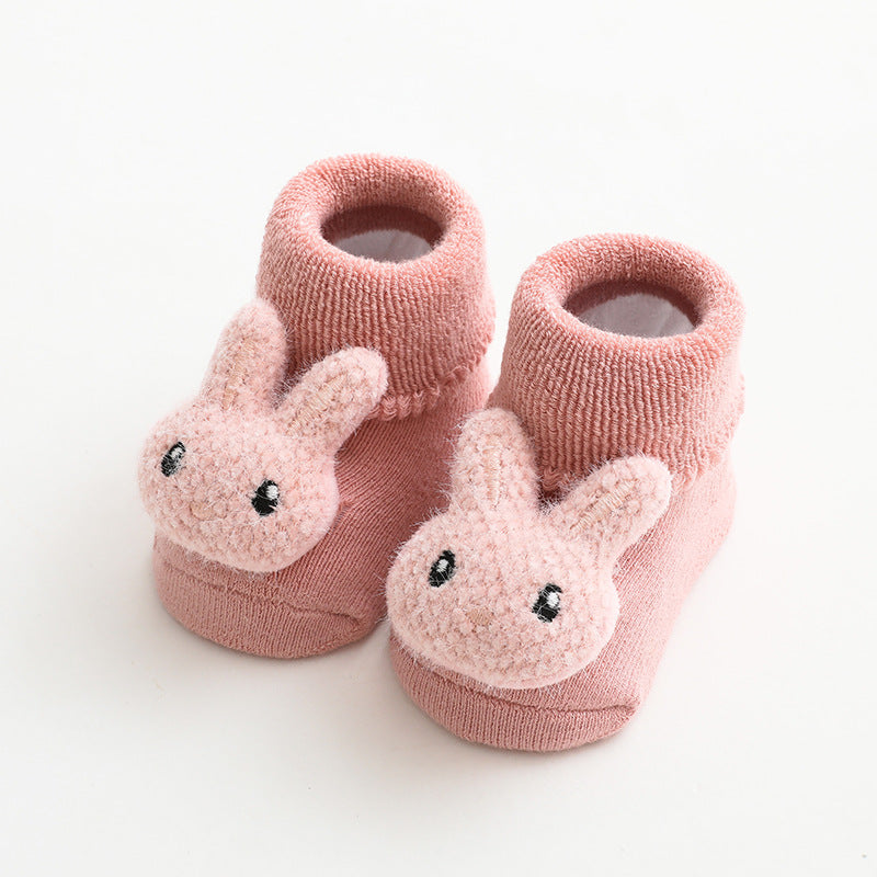 Plush Thick Baby Slip Socks with Non-Slip Sole
