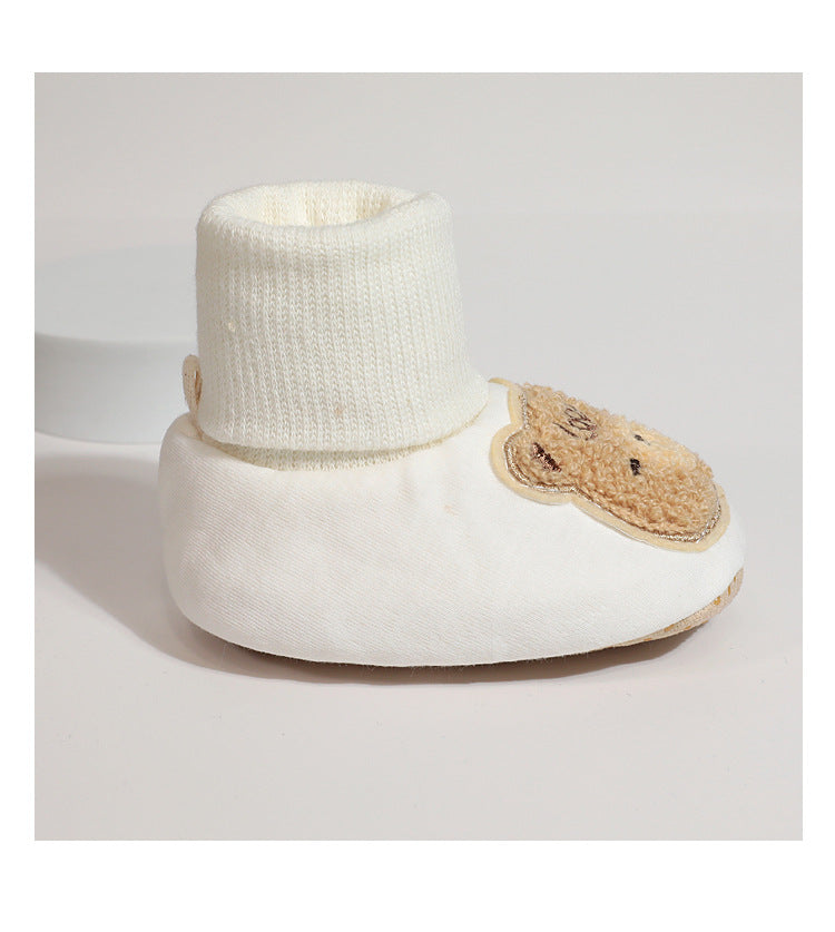 Cotton Baby Bear Socks with Soft Sole Shoes