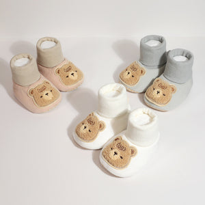 Cotton Baby Bear Socks with Soft Sole Shoes